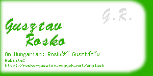 gusztav rosko business card